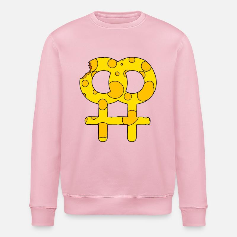 Symbole de Vénus double - Sweat bio ROLLER Stanley/Stella Unisexe - rose pâle