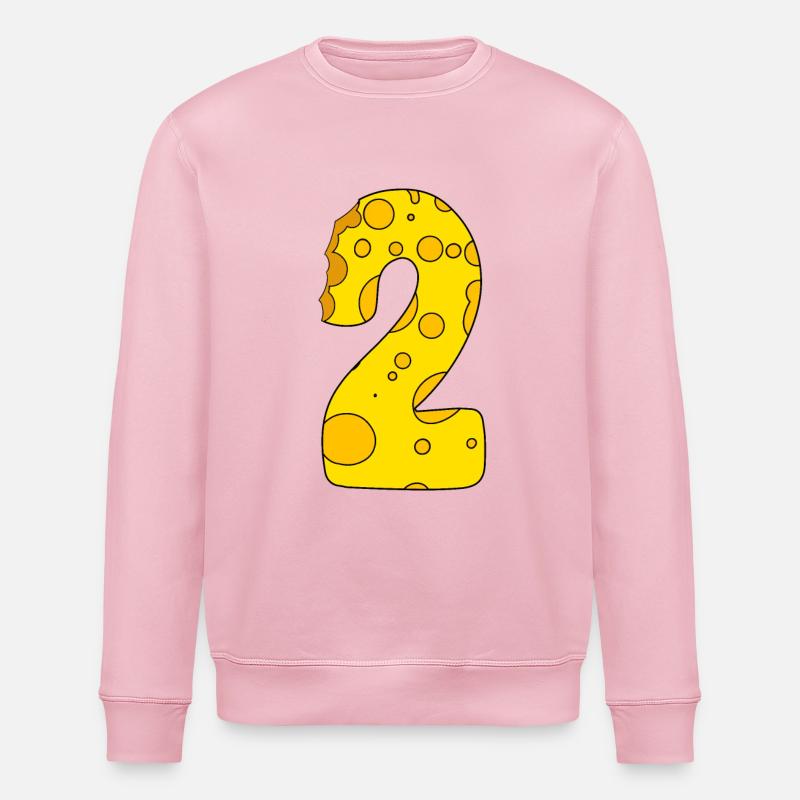 Number 2 Digit Cheese - Stanley/Stella ROLLER Unisex Organic Sweatshirt - cotton pink