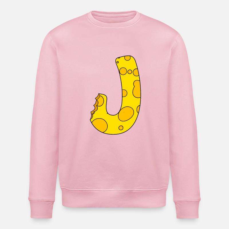 Letter J - Stanley/Stella ROLLER Unisex Organic Sweatshirt - cotton pink