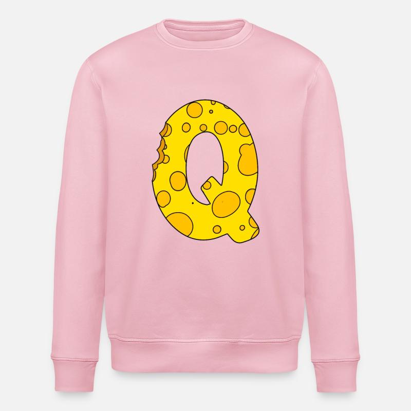 Lettre Q - Sweat bio ROLLER Stanley/Stella Unisexe - rose pâle