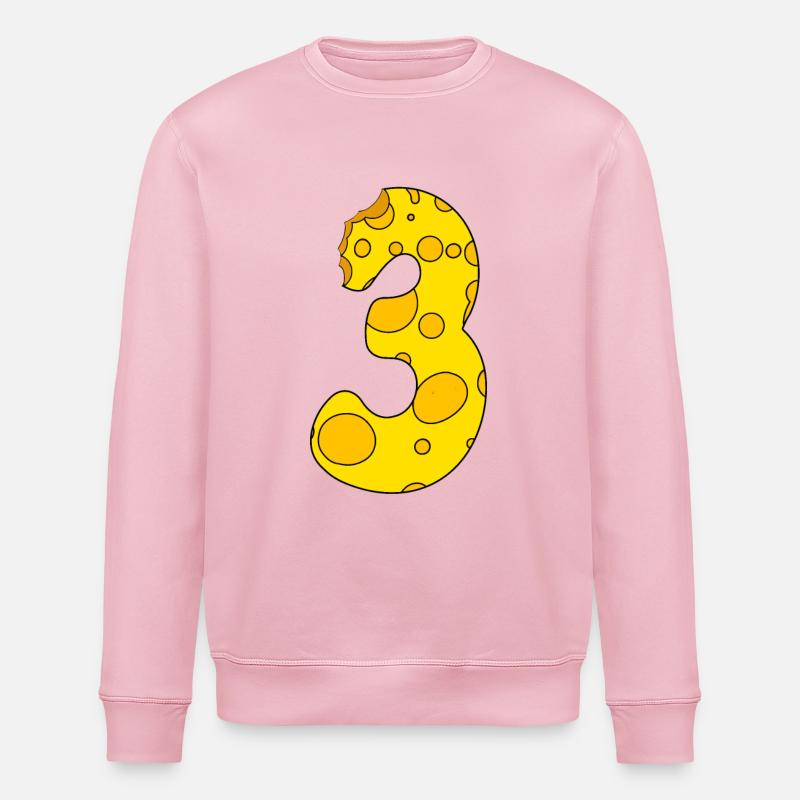 Fromage numéro 3 - Sweat bio ROLLER Stanley/Stella Unisexe - rose pâle