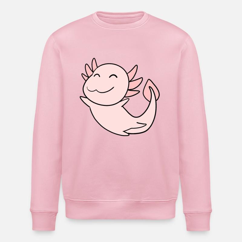 Süßes Axolotl Rosa - Stanley/Stella Unisex Bio-Sweatshirt ROLLER - Hellrosa