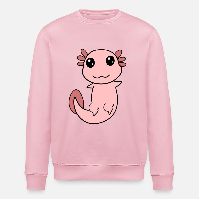 Süßes Axolotl Rosa - Stanley/Stella Unisex Bio-Sweatshirt ROLLER - Hellrosa