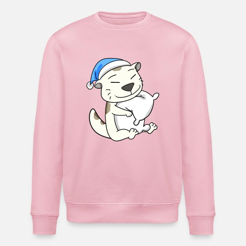 Katze Katzenrasse Devon Rex - Stanley/Stella Unisex Bio-Sweatshirt ROLLER - Hellrosa