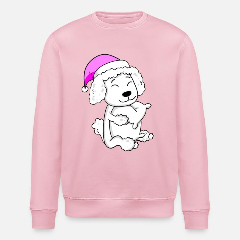 Hund Hunderasse Pudel - Stanley/Stella Unisex Bio-Sweatshirt ROLLER - Hellrosa