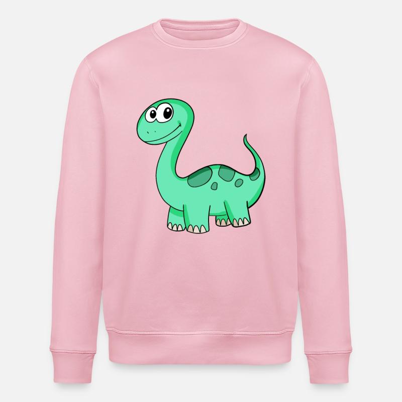 Dinosaurier Motiv - Stanley/Stella Unisex Bio-Sweatshirt ROLLER - Hellrosa