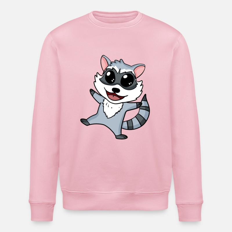 Raton laveur - Sweat bio ROLLER Stanley/Stella Unisexe - rose pâle