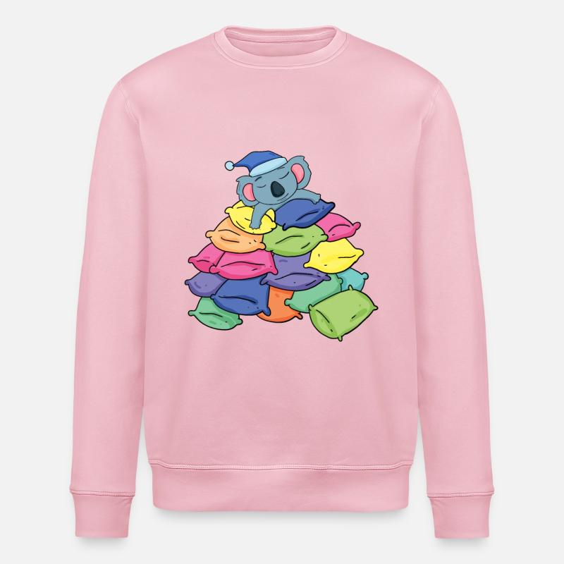 Koala and pillows - Stanley/Stella ROLLER Unisex Organic Sweatshirt - cotton pink