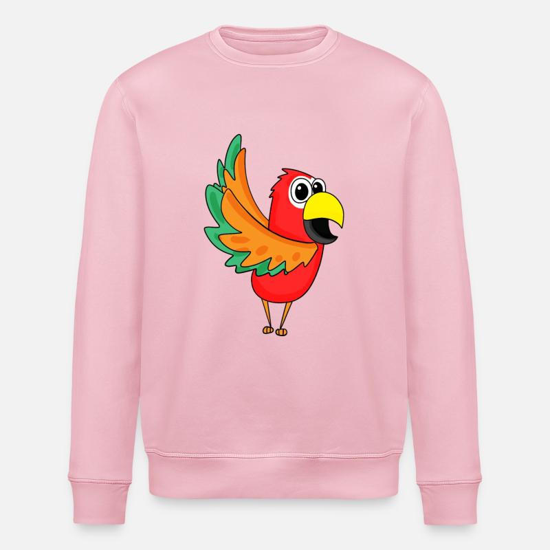 Papagei Dschungel - Stanley/Stella Unisex Bio-Sweatshirt ROLLER - Hellrosa