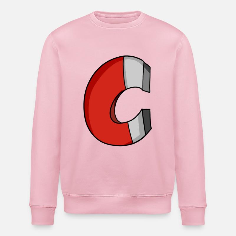 Hufeisen magnet - Stanley/Stella Unisex Bio-Sweatshirt ROLLER - Hellrosa