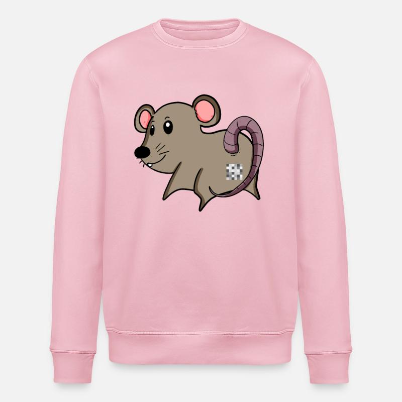 Mouse Ass - Mouse Butt - Stanley/Stella ROLLER Unisex Organic Sweatshirt - cotton pink