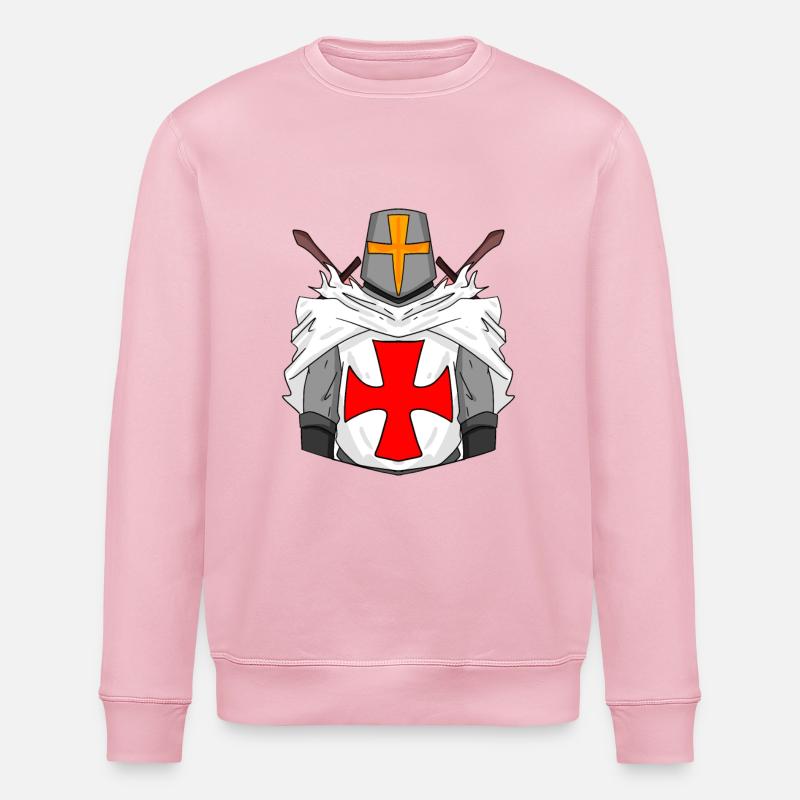 Templer Schwert Kreuz - Stanley/Stella Unisex Bio-Sweatshirt ROLLER - Hellrosa