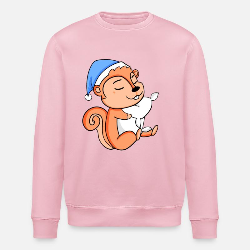 Eichhörnchen - Stanley/Stella Unisex Bio-Sweatshirt ROLLER - Hellrosa