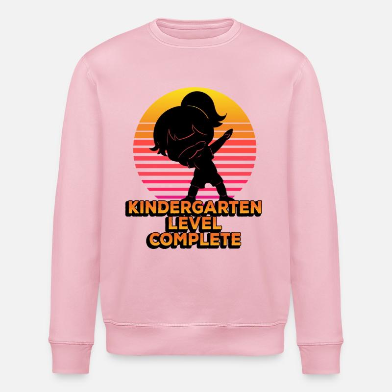 Kindergarten Level Complete Silhouette Dabbing - Stanley/Stella ROLLER Unisex Organic Sweatshirt - cotton pink