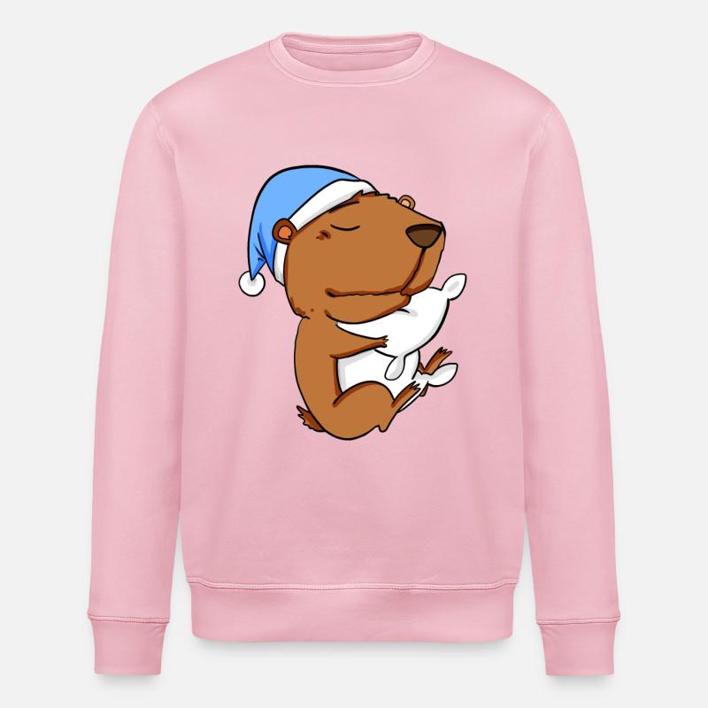 Capybara Wasserschwein - Stanley/Stella Unisex Bio-Sweatshirt ROLLER - Hellrosa