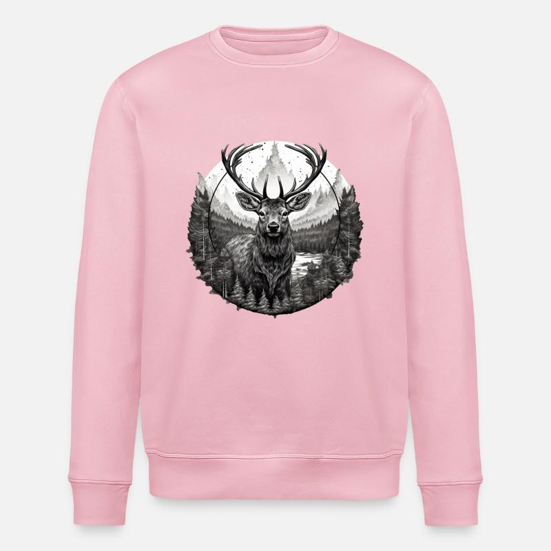 Deer - Stanley/Stella ROLLER Unisex Organic Sweatshirt - cotton pink