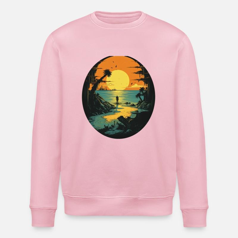 Plage - Sweat bio ROLLER Stanley/Stella Unisexe - rose pâle