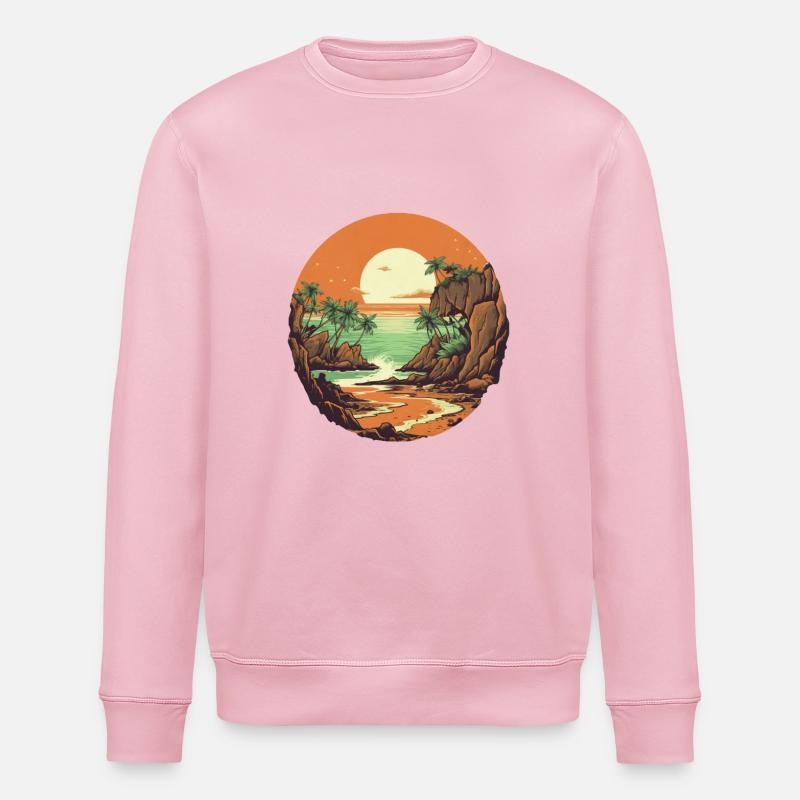 Plage - Sweat bio ROLLER Stanley/Stella Unisexe - rose pâle