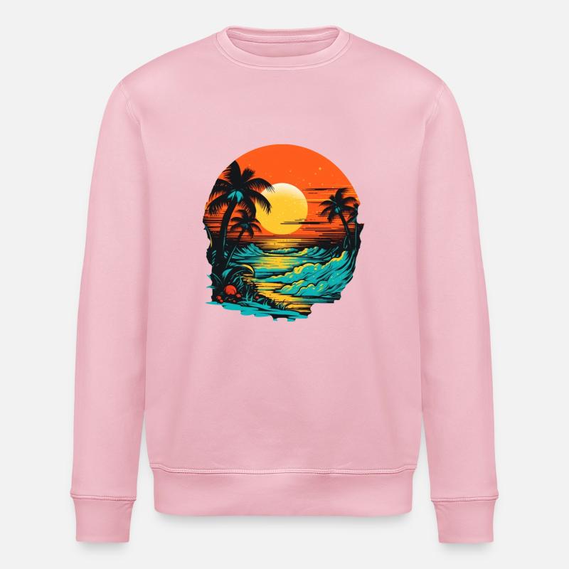 Plage - Sweat bio ROLLER Stanley/Stella Unisexe - rose pâle