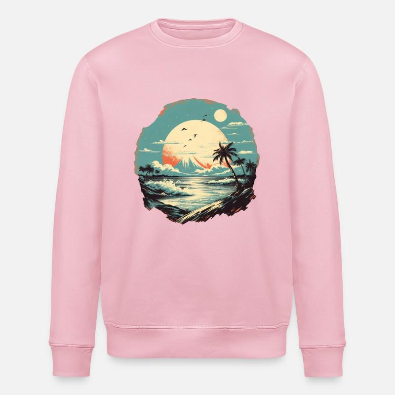 Plage - Sweat bio ROLLER Stanley/Stella Unisexe - rose pâle