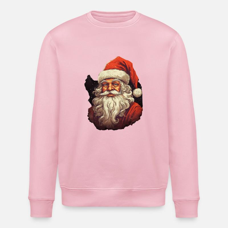 Père Noël - Sweat bio ROLLER Stanley/Stella Unisexe - rose pâle