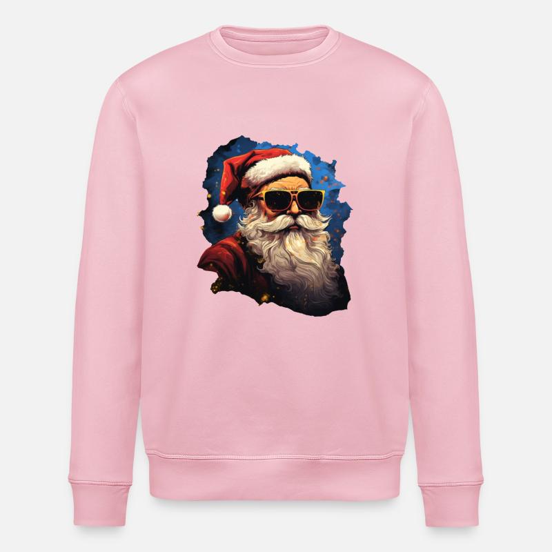 Père Noël - Sweat bio ROLLER Stanley/Stella Unisexe - rose pâle