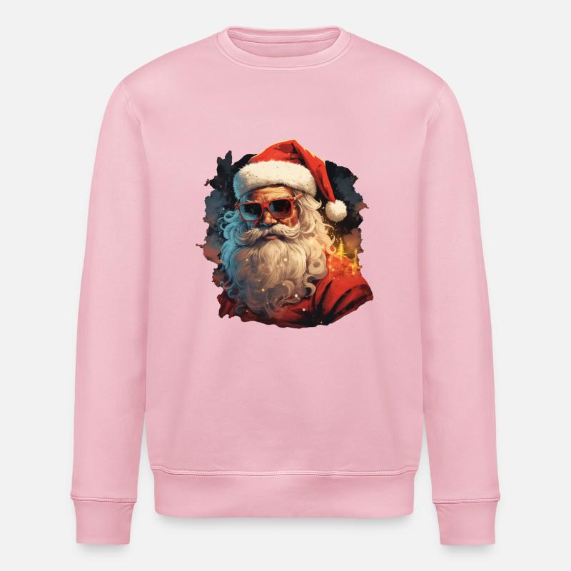 Père Noël - Sweat bio ROLLER Stanley/Stella Unisexe - rose pâle