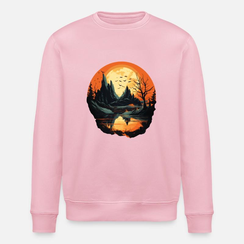 Paysage - Sweat bio ROLLER Stanley/Stella Unisexe - rose pâle