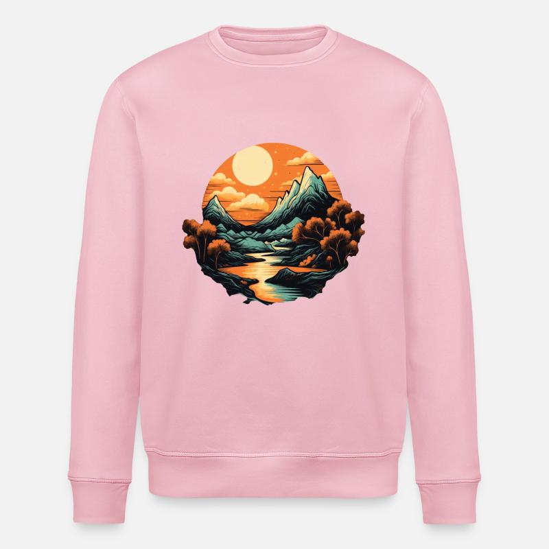 Paysage - Sweat bio ROLLER Stanley/Stella Unisexe - rose pâle