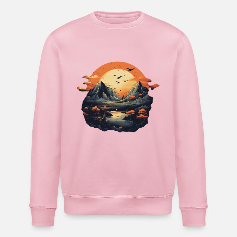 Paysage - Sweat bio ROLLER Stanley/Stella Unisexe - rose pâle