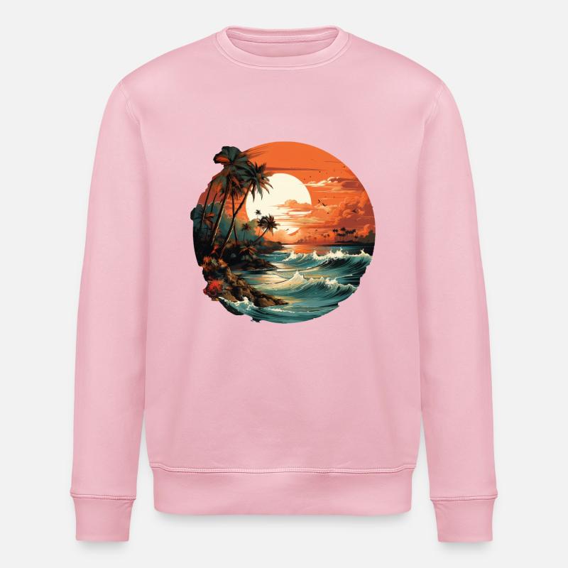 Tropisch - Stanley/Stella Unisex Bio-Sweatshirt ROLLER - Hellrosa