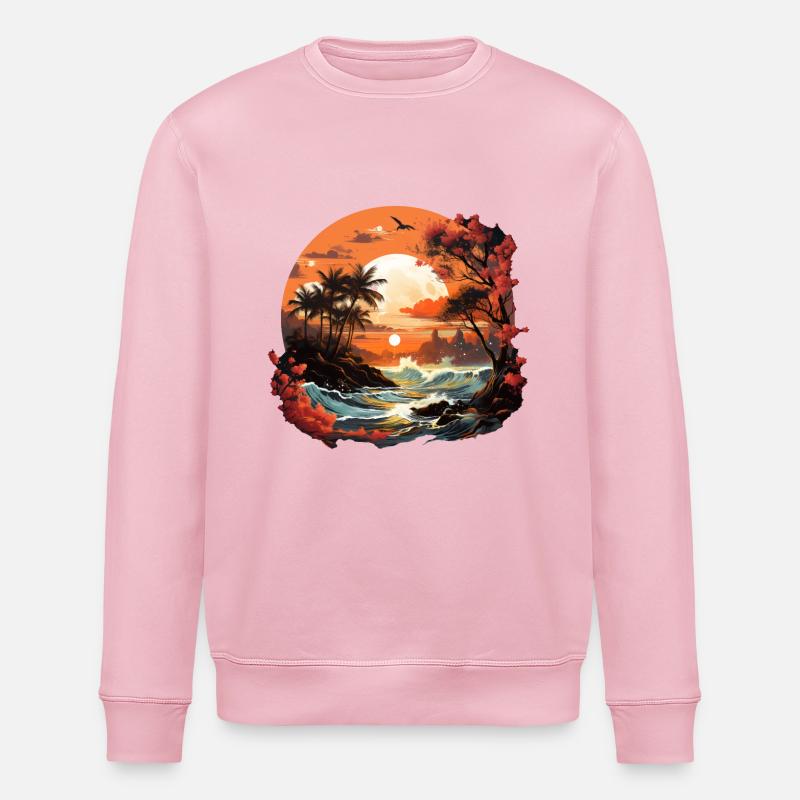 Tropical - Sweat bio ROLLER Stanley/Stella Unisexe - rose pâle