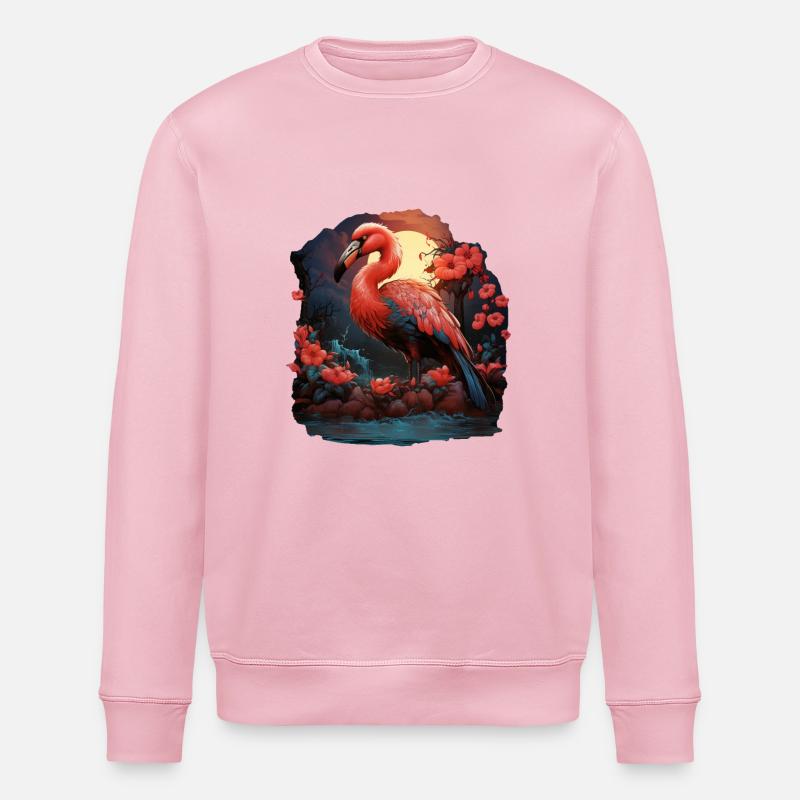 Flamingo - Stanley/Stella Unisex Bio-Sweatshirt ROLLER - Hellrosa