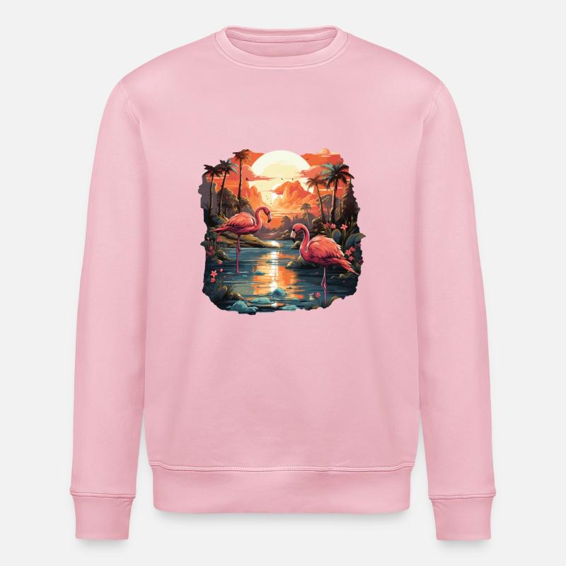 Flamingo - Stanley/Stella Unisex Bio-Sweatshirt ROLLER - Hellrosa