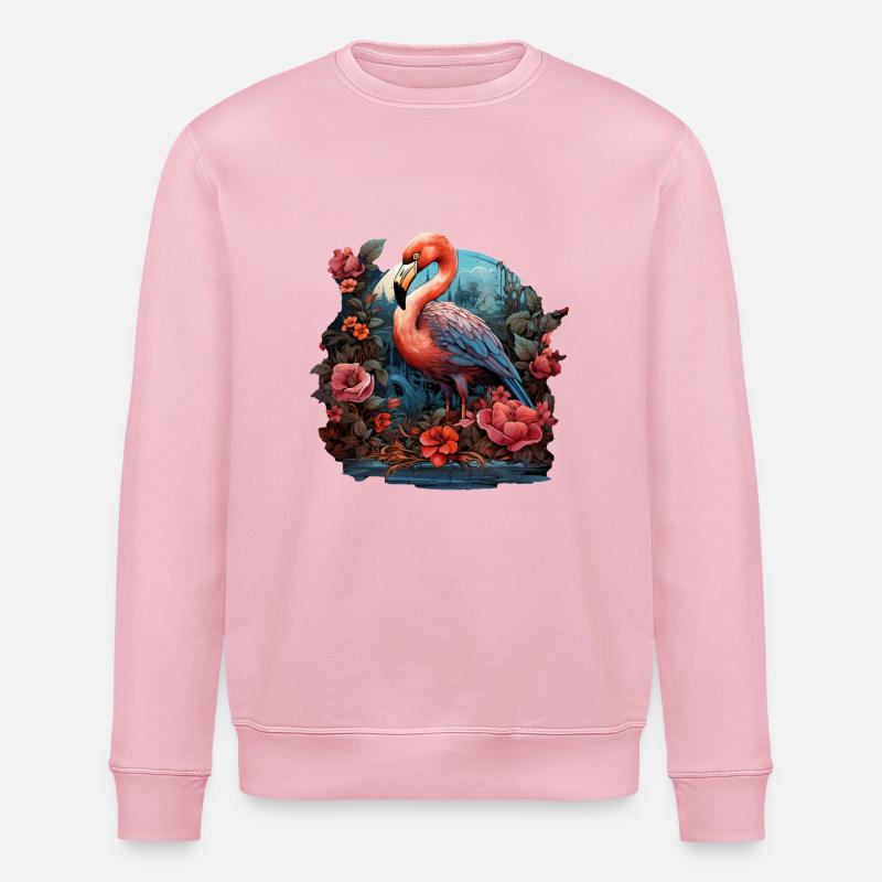 Flamingo - Stanley/Stella ROLLER Unisex Organic Sweatshirt - cotton pink