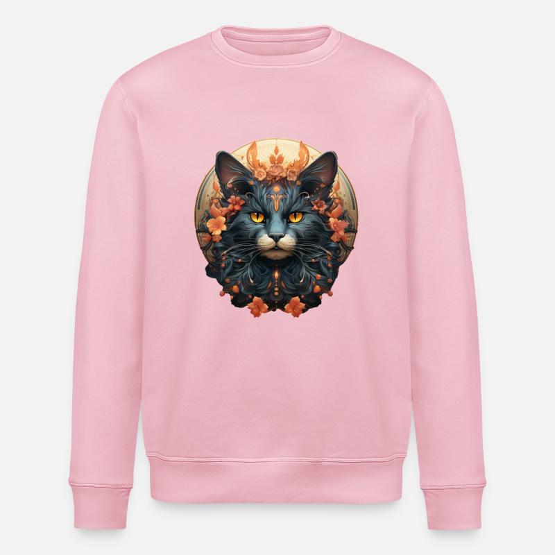 Katze - Stanley/Stella Unisex Bio-Sweatshirt ROLLER - Hellrosa
