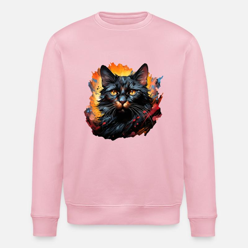 Cat - Stanley/Stella ROLLER Unisex Organic Sweatshirt - cotton pink