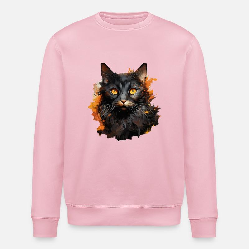 Chat - Sweat bio ROLLER Stanley/Stella Unisexe - rose pâle