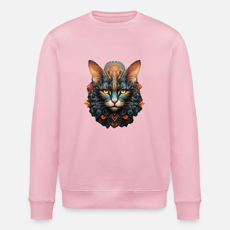 Katze - Stanley/Stella Unisex Bio-Sweatshirt ROLLER - Hellrosa