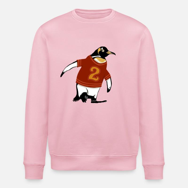 Pinguin mit Hemd 2 - Stanley/Stella Unisex Bio-Sweatshirt ROLLER - Hellrosa