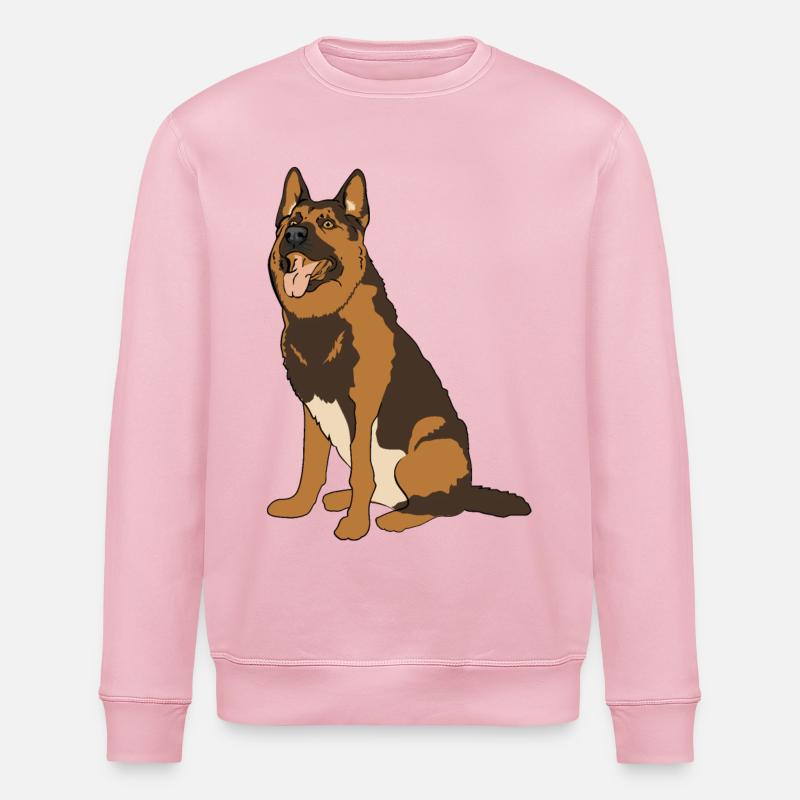 German shepherd dog - Stanley/Stella ROLLER Unisex Organic Sweatshirt - cotton pink
