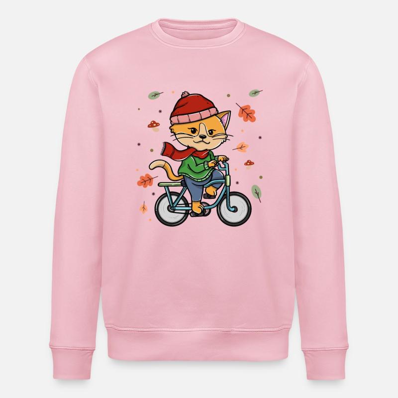 Cyclisme Automne Cyclisme Cat Rider - Sweat bio ROLLER Stanley/Stella Unisexe - rose pâle