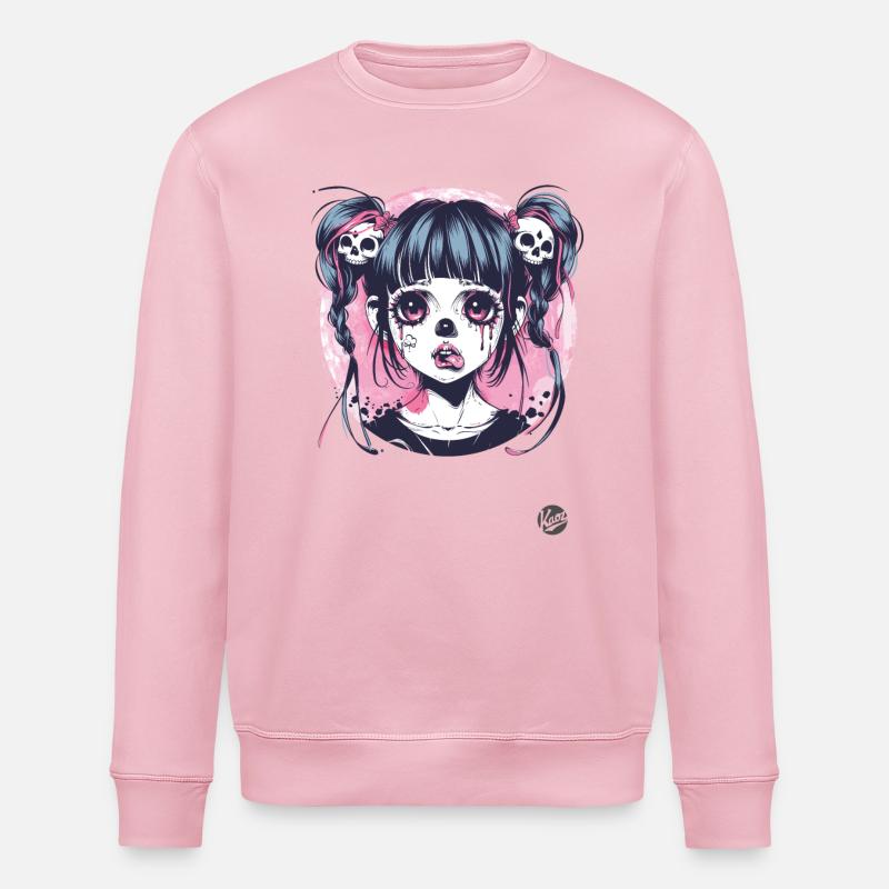 Lustiges Goth-Mädchen - Stanley/Stella Unisex Bio-Sweatshirt ROLLER - Hellrosa