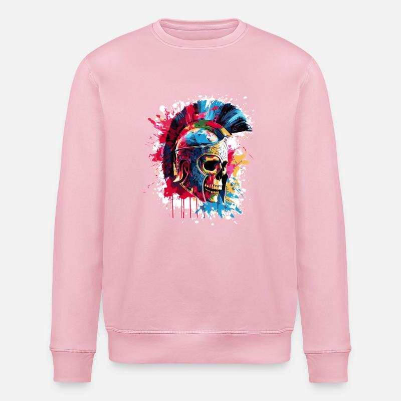 Spartaner Skelett Gladiator - Stanley/Stella Unisex Bio-Sweatshirt ROLLER - Hellrosa