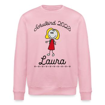 Schulkind 2023 Laura - Stanley/Stella Unisex Bio-Sweatshirt ROLLER - Hellrosa - Vorne - Nik (191cm)