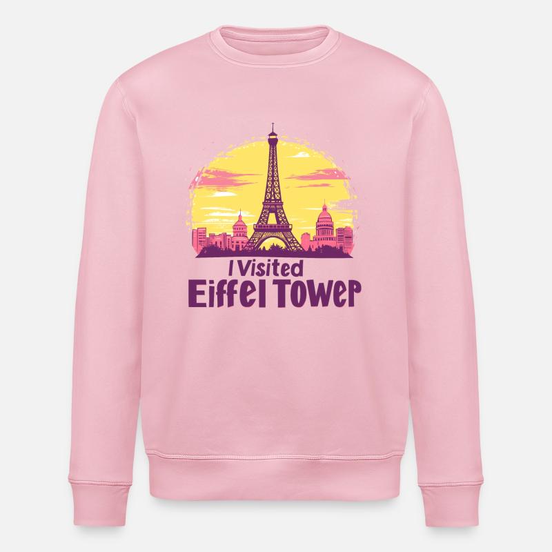 Eiffelturm in Paris - Stanley/Stella Unisex Bio-Sweatshirt ROLLER - Hellrosa