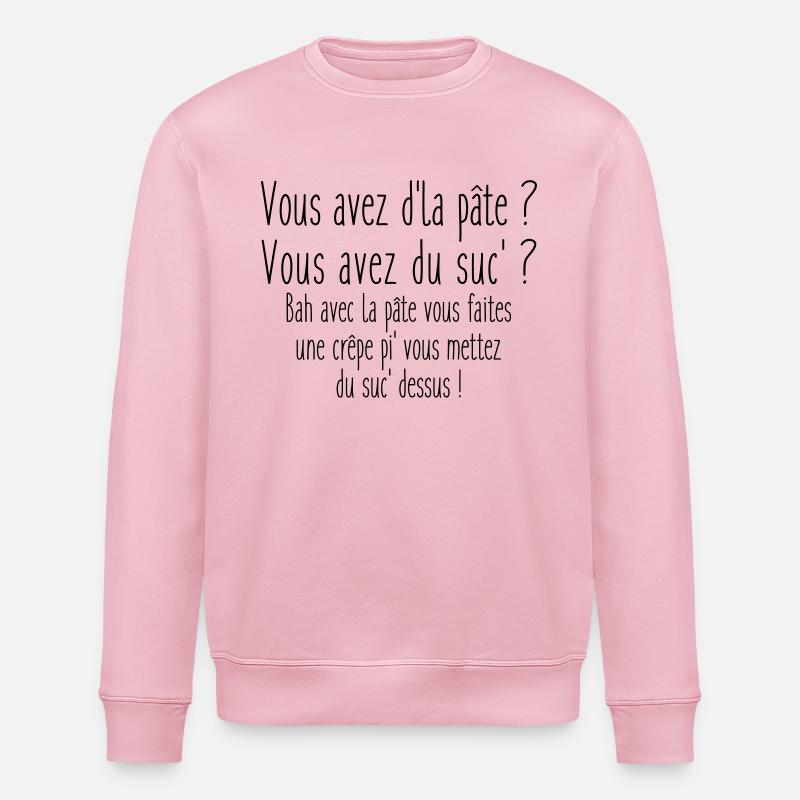 Vous avez de la pâte ? - Sweat bio ROLLER Stanley/Stella Unisexe - rose pâle