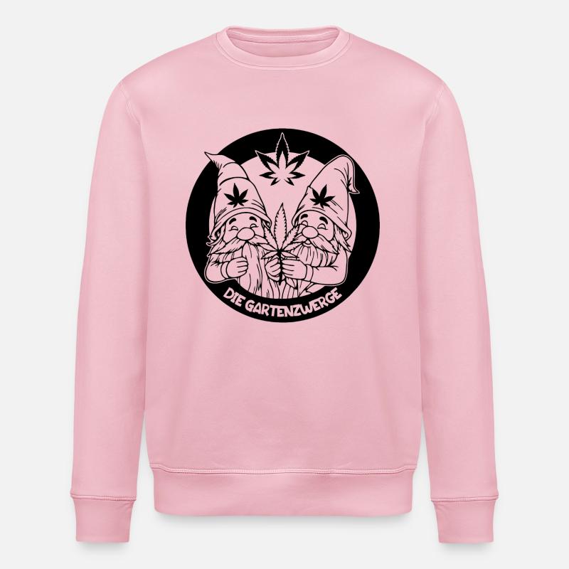 Kiffer Gartenzwerge mit Hanfblatt - Stanley/Stella Unisex Bio-Sweatshirt ROLLER - Hellrosa