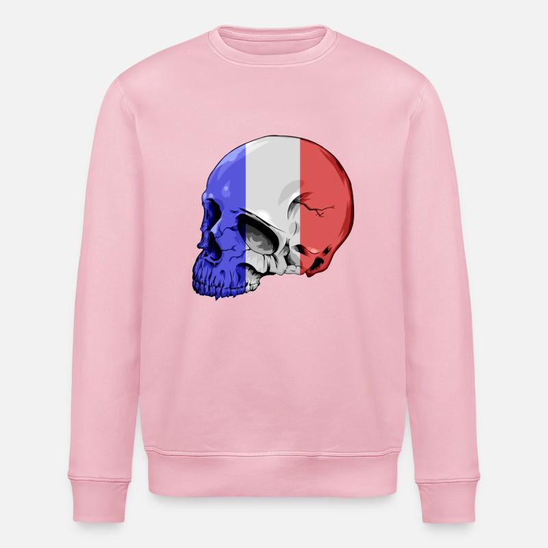 french Schädel - Stanley/Stella Unisex Bio-Sweatshirt ROLLER - Hellrosa
