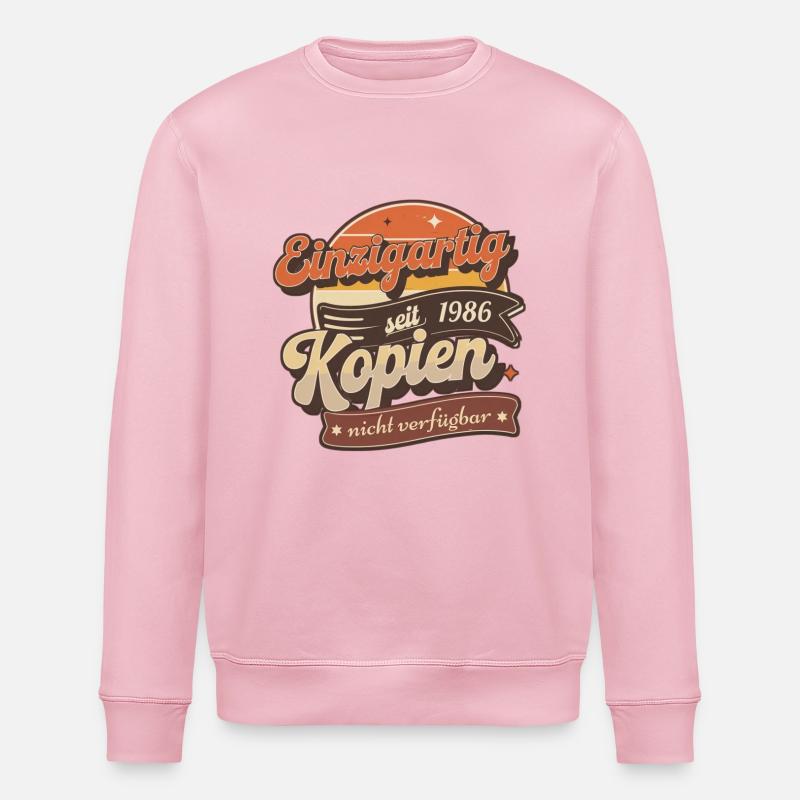 Einzigartig seit 1986 Retro Vintage - Stanley/Stella Unisex Bio-Sweatshirt ROLLER - Hellrosa